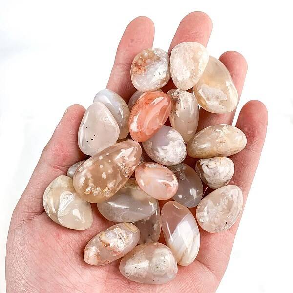 Natural Cherry Blossom Agate Healing Stones