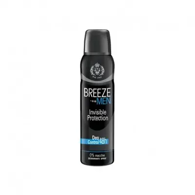 Breeze Men's Spray Deodorant Invisible 48H Protection 150 Ml