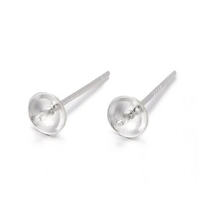 925 Sterling Silver Stud Earring Findings