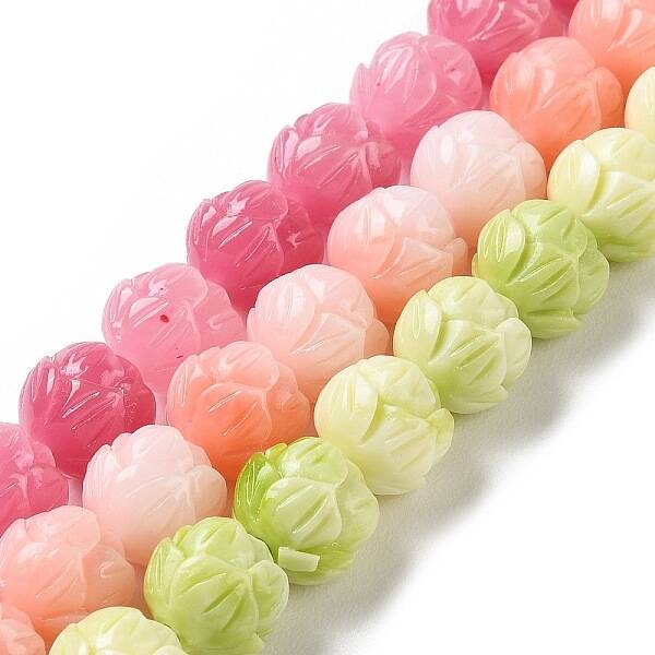 Carved Synthetic Coral Beads