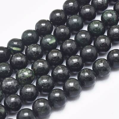 Natura Myanmar Black Jade Beads Strands