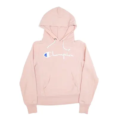 CHAMPION Reverse Weave Pink Pullover Hoodie Womens S