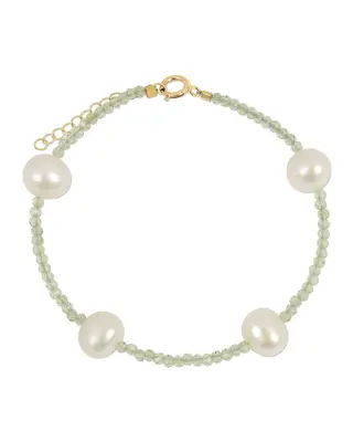 Toni Bracelet | Metal Color: Gold | Gemstone: Peridot | Length: Adjustable 6 - 7 inches