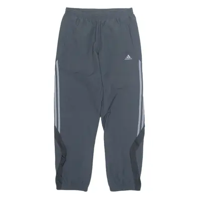 ADIDAS Mesh Lined Mens Track Pants Grey Tapered M W30 L30