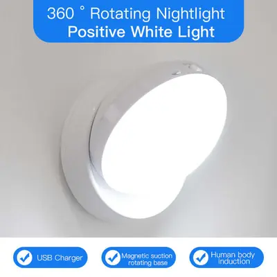 Rotating Human Body Sensor Light Corridor Garage Light Wardrobe Light Motion Sensor Night Light | Rotating human body sensing...
