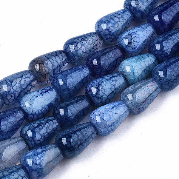 Natural Crackle Agate Beads Strands