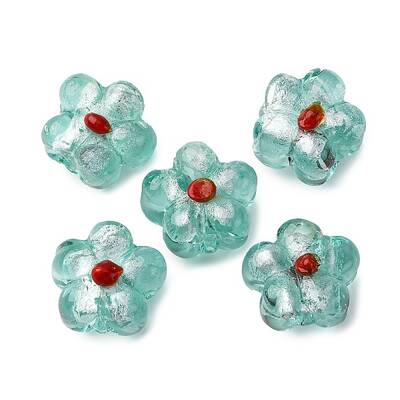 Handmade Silver Foil Glass Lampwork Beads