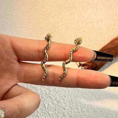 304 Stainless Steel Rhinestone Stud Earrings