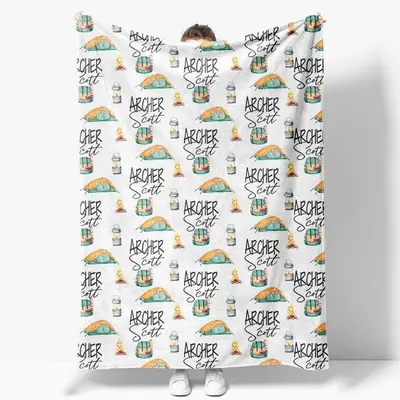 Aperturee Green Tent Bag Wild Adventure Custom Name Blanket - Aperturee