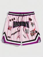 Men's Basketball Print Boxer Briefs, Regular Fit Casual Comfy Breathable Shorts for Daily Wear, Men's Underwear for Summer