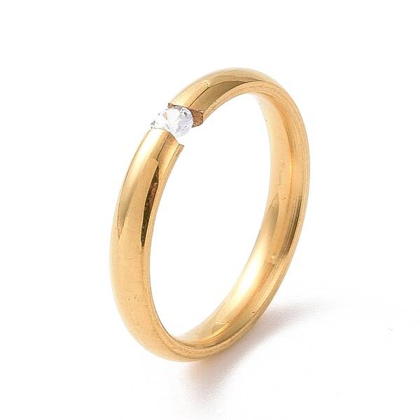 Crystal Rhinestone Simple Solitaire Ring