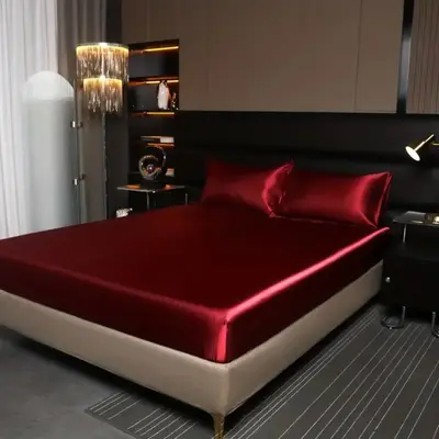 Solid Color Bedding Set, 1/2 Sets 1 Count Soft Comfortable Bed Sheet & 1/2 Counts Pillowcase without Filler, Bedding Supplies...