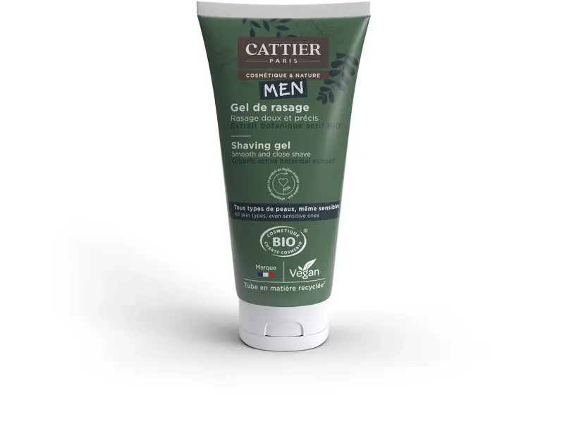 Cattier Men's Soft and Precise Organic Shaving Gel 150ml