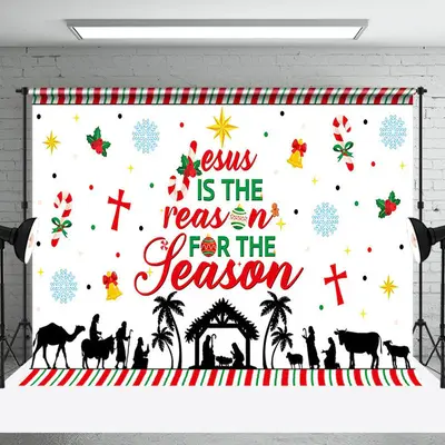 Aperturee Jesus Is The Reason For The Season Christmas Backdrop - Aperturee