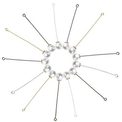 60Pcs 6 Styles Brass Eye Pin