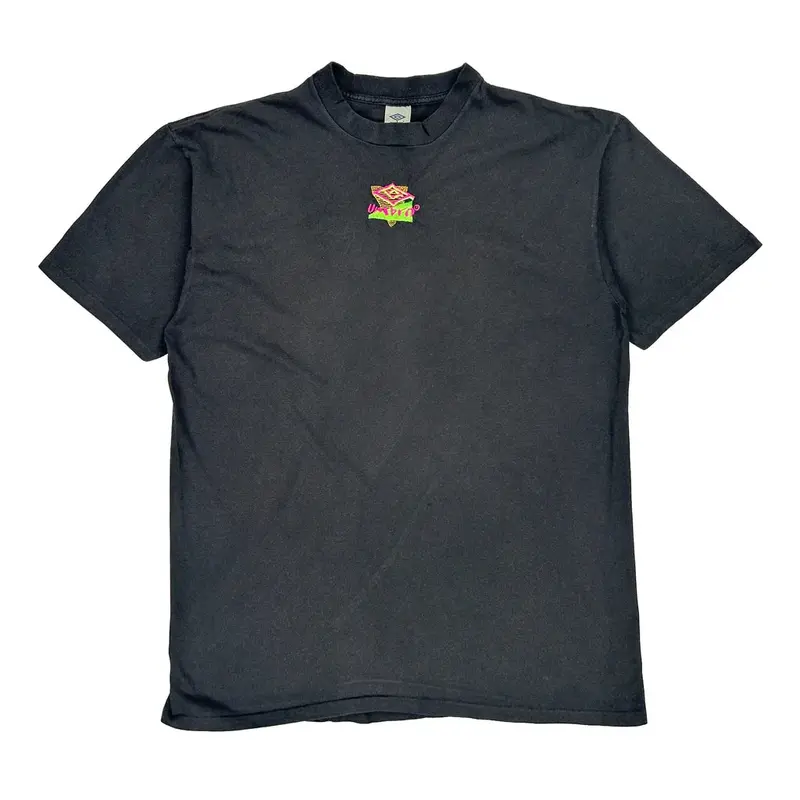 Single Stitch Umbro T-Shirt - XL Black Cotton
