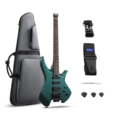 Donner HLX-500 Headless Electric Guitar - Green / Guitar