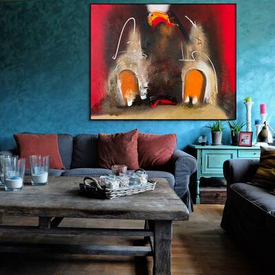 Original Painting On Canvas Wall Hanging Wall Art Abstract Oil Painting Colorful Decor for Home | SECRET CAVE
