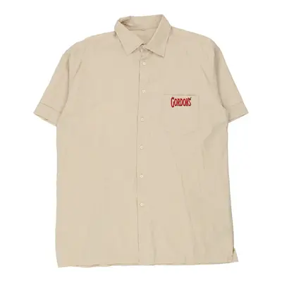Gordons Gin Short Sleeve Shirt - XL Beige Cotton