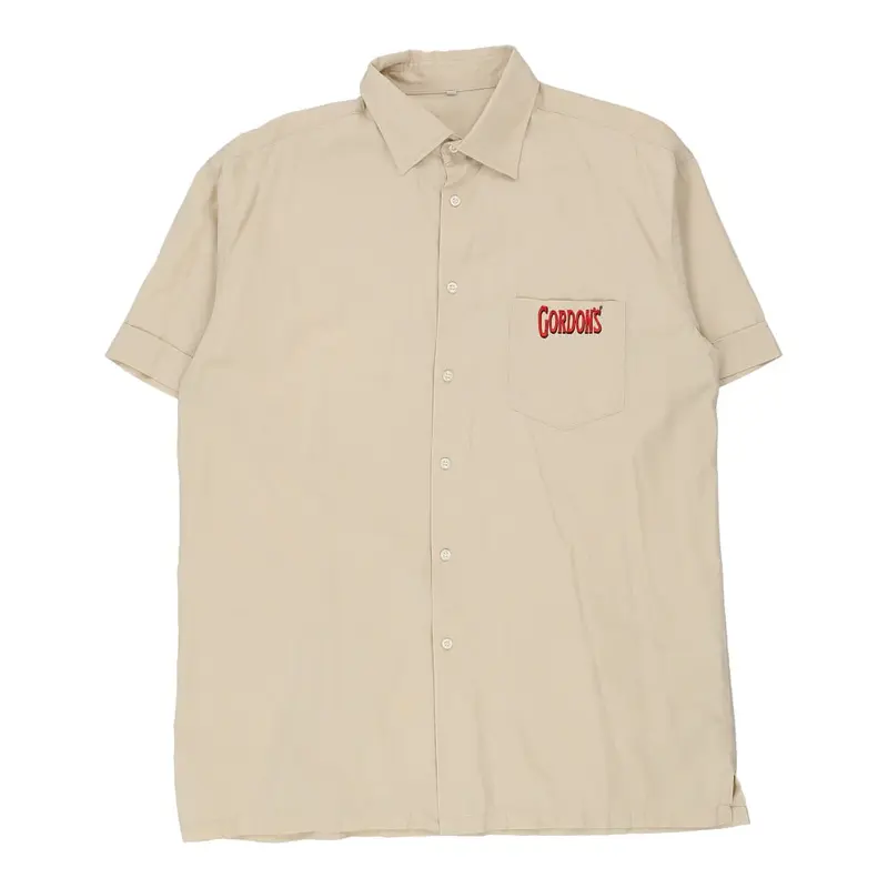 Gordons Gin Short Sleeve Shirt - XL Beige Cotton