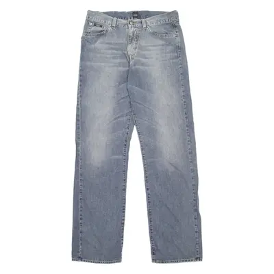 HUGO BOSS Texas Mens Jeans Blue Regular Straight Stone Wash W34 L34