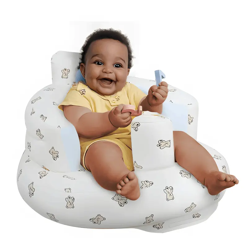 Inflatable Baby Seat for Babies 3-36 Months, Built in Air Pump Baby Chair Sit Me up Floor Seat for Baby, toddler boy stuff, f...