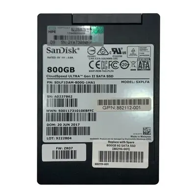 882116-001 HP 800GB SATA 6Gb/s Mixed Use 2.5-Inch Solid State Drive