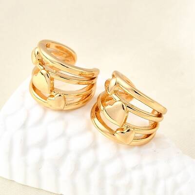Brass Cuff Earrings