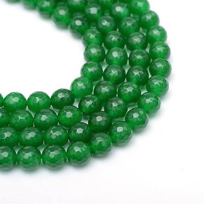 Natural White Jade Bead Strands