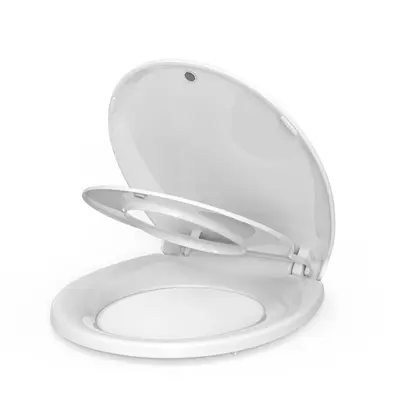 Garvee Toilet Seat with Potty Training Toddler Seat, Toilet Seat with Slow Close and Magnets for Adult and Child-Round 17''