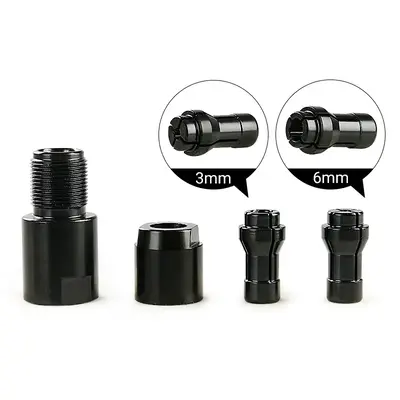 LOZLIN 3MM & 6MM (1/8 & 1/4) Angle Grinder to Straight Grinder Adapter - 5/8-11 Thread Converter for DeWalt/Makita - Acce...