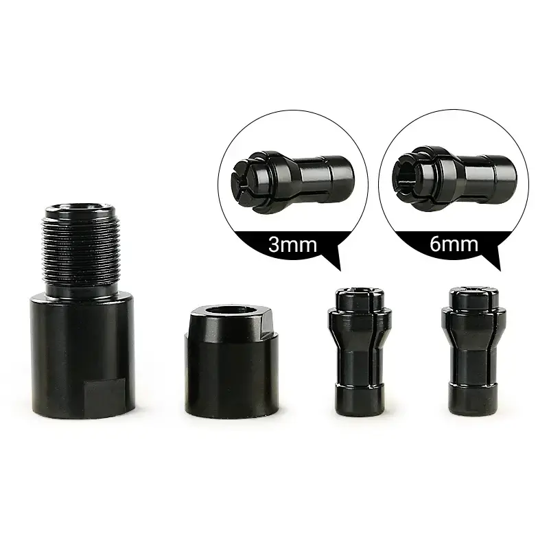 LOZLIN 3MM & 6MM (1/8 & 1/4) Angle Grinder to Straight Grinder Adapter - 5/8-11 Thread Converter for DeWalt/Makita - Acce...