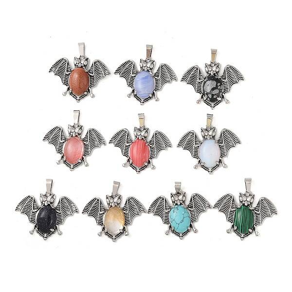 Synthetic Mixed Gemstone Pendants