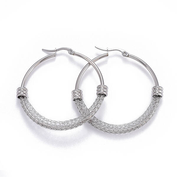 Non-Tarnish 304 Stainless Steel Hoop Earrings