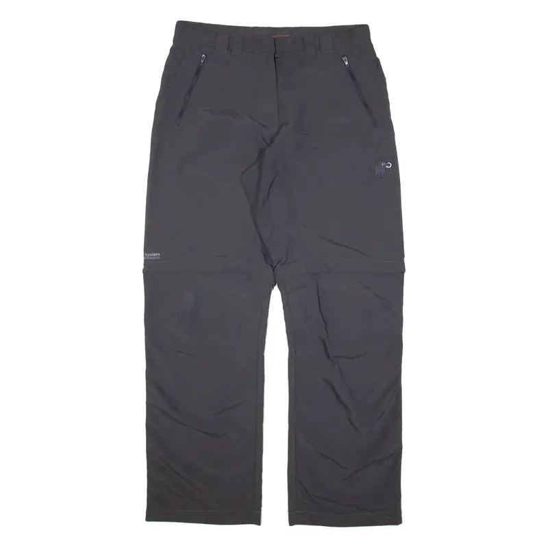 MAMMUT Mountain Zip-off Trousers Grey Regular Straight Nylon Womens W30 L29