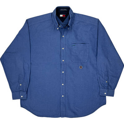Tommy Hilfiger Classic Long Sleeve Shirt - XL - Blue Cotton