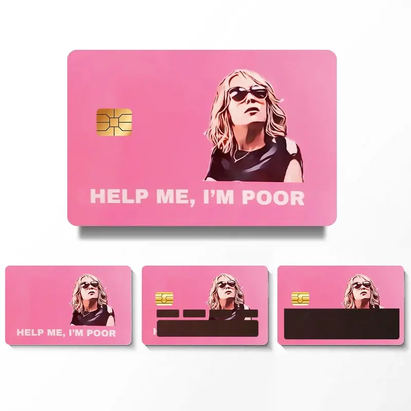 Durable Credit Card Skin Sticker, 4 Counts/set Ultra-thin Waterproof Scratch Resistant Credit Card Skin Sticker, Waterproof M...