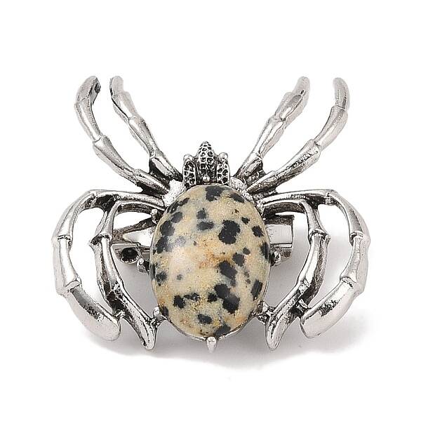 Natural Dalmatian Jasper Brooches