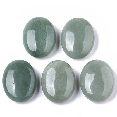 Natural Green Aventurine Oval Palm Stone