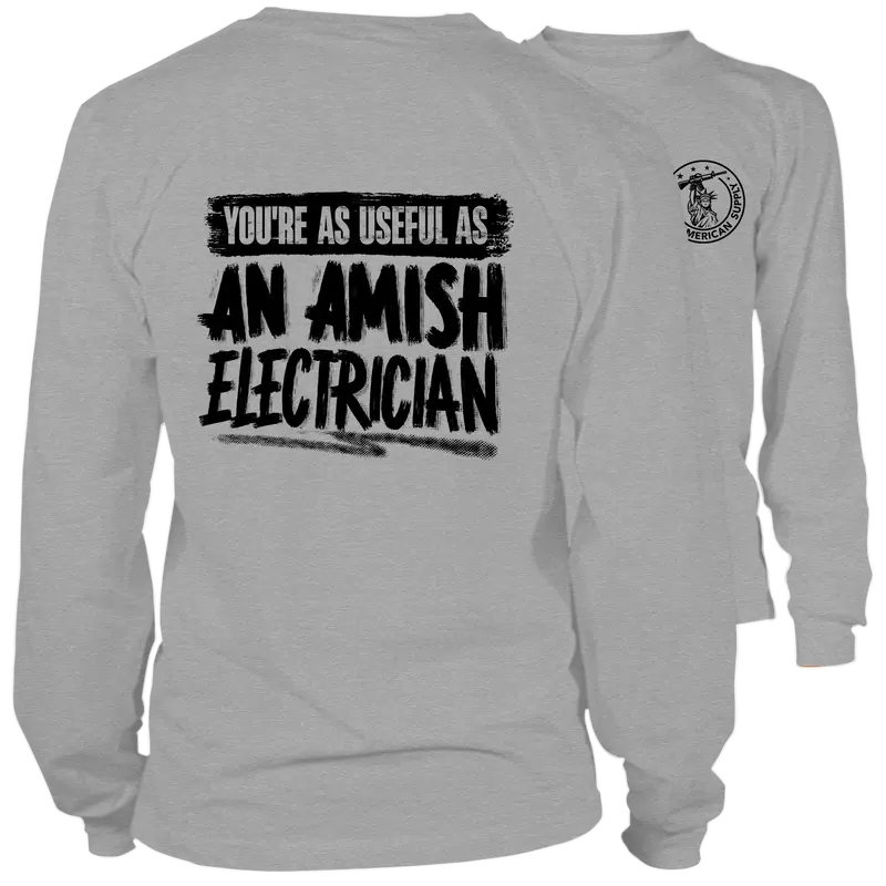 Amish- Long Sleeve Heather Gray T-Shirt