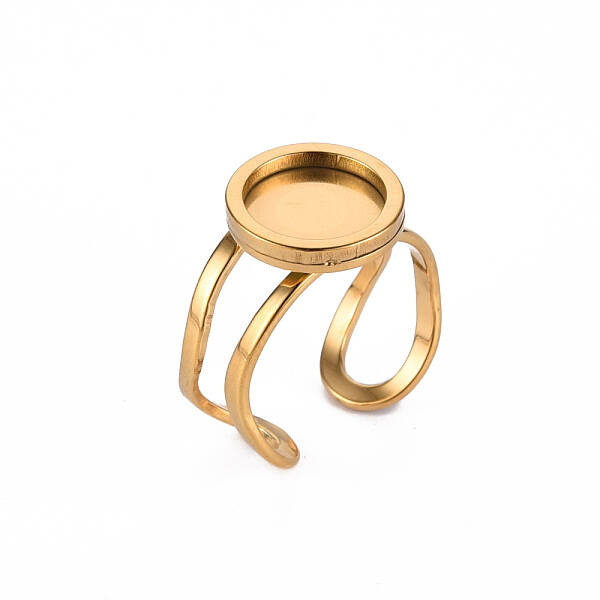 201 Stainless Steel Cuff Pad Ring Settings