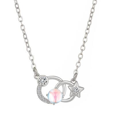 Constellation Rhinestone Pendant Necklace