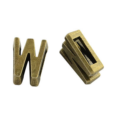 Tibetan Style Alloy Letter Slide Charms
