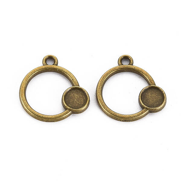 Tibetan Style Alloy Pendant Cabochon Settings