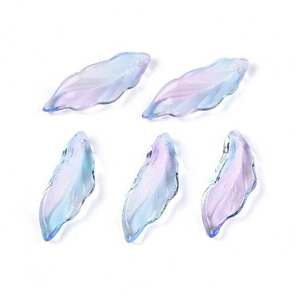 Baking Painted Transparent Glass Pendants