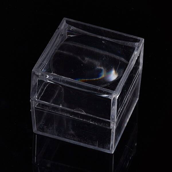 Transparent Plastic Ring Viewer Magnifier Boxes