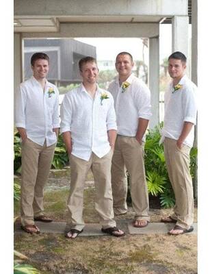 Mens White Linen Suit