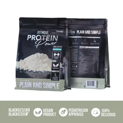 Just Move Protein Power Plain And Simple Unflavored Vegan Organic Dairy Free Gluten Free Keto 20g Protein Low Carb Non GMO Su...