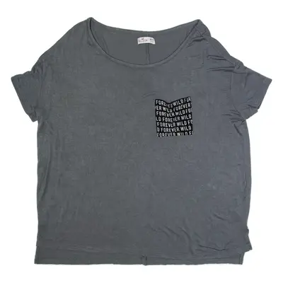 HOLLISTER Womens Oversized Top Grey S