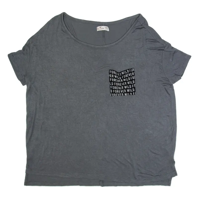 HOLLISTER Womens Oversized Top Grey S